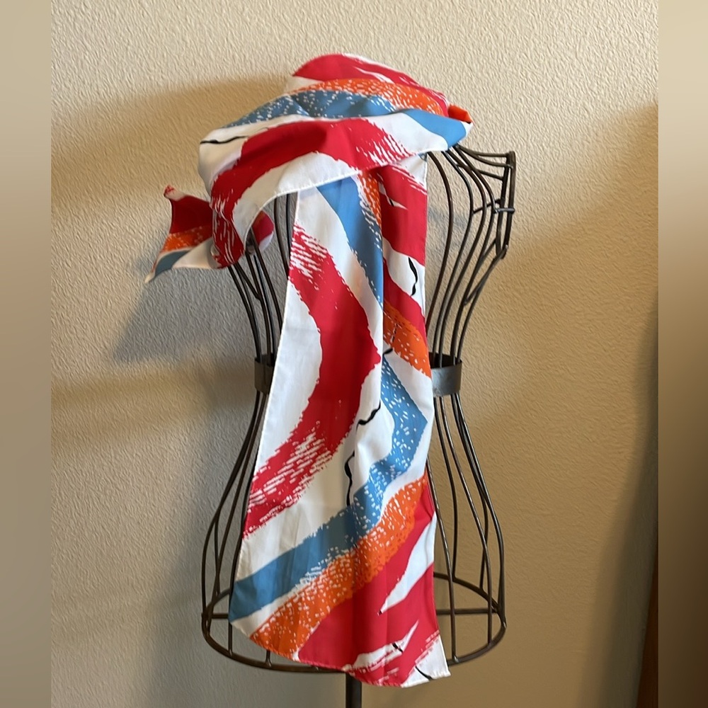 Avon Vintage Polyester Rectangular Vibrant Red Bl… - image 2